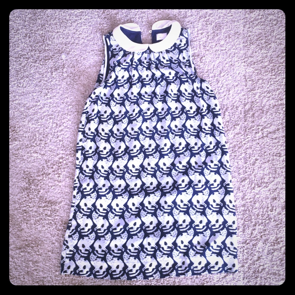 Anthropologie chaton cat print shift dress